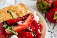 Summer Strawberry Basil Shortcake