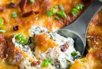 Hot and Bubbly Bacon Spinach Dip