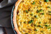 Rustic Bacon Onion Herb Quiche