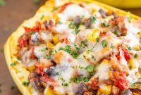 Zesty Southwest Taco Spaghetti Squash Boats