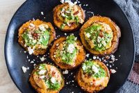 Vibrant Pesto Hummus Sweet Potato Rounds
