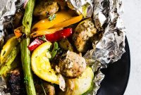 Hearty Chicken Sausage and Roasted Veggie Foil Bundles