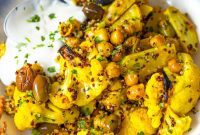 Golden Turmeric Cauliflower and Chickpea Sheet Pan Dinner