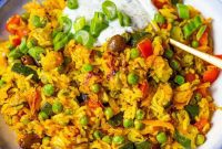 Golden Mediterranean Turmeric Vegetable Skillet