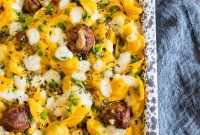 Autumn Comfort: Pumpkin Alfredo Meatball Pasta Bake