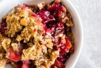 Cardamom Plum Crisp with Vanilla Bean