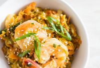 One-Pan Spicy Shrimp Egg Roll Bowl