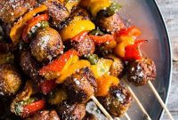 Fire-Kissed Chicken Meatball Skewers