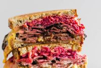 Grilled Pastrami and Root Slaw Sandwich
