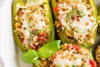 Savory Chicken Stuffed Bell Peppers