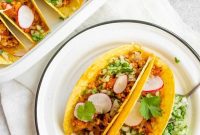 Golden Baked Ground Chicken Tacos