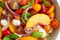 Sun-Kissed Peach Tomato Caprese