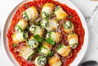 Noodle-Free Zucchini Lasagna Pinwheels