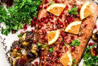 Simple Sheet Pan Marinated Salmon Dinner