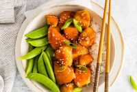 Sticky Honey Garlic Chicken Bowls