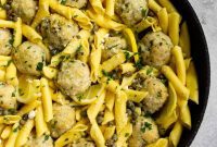 Tangy Lemon Caper Chicken Meatballs