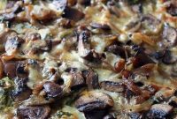 Gourmet Lamb’s Quarters Pizza with Caramelized Onions and Mushrooms