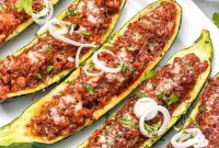 Stuffed Zucchini Canoes