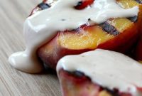 Caramelized Peaches with Tangy Sweet Cream