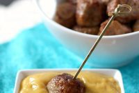 Savory Pork Meatballs with Sweet and Tangy Mango Mustard
