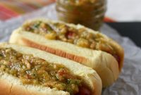 30-Second Peach Jalapeño Salsa Dog