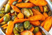 Caramelized Carrots and Crispy Brussels Sprouts
