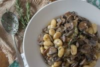 Velvety Creme Fraiche Mushroom Gnocchi
