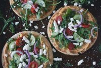 Mediterranean Hummus Pita Pizza