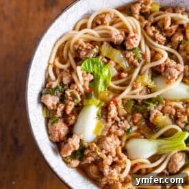 Blazing Pork Noodle Delight 6 Spicy Pork Noodle Bowl