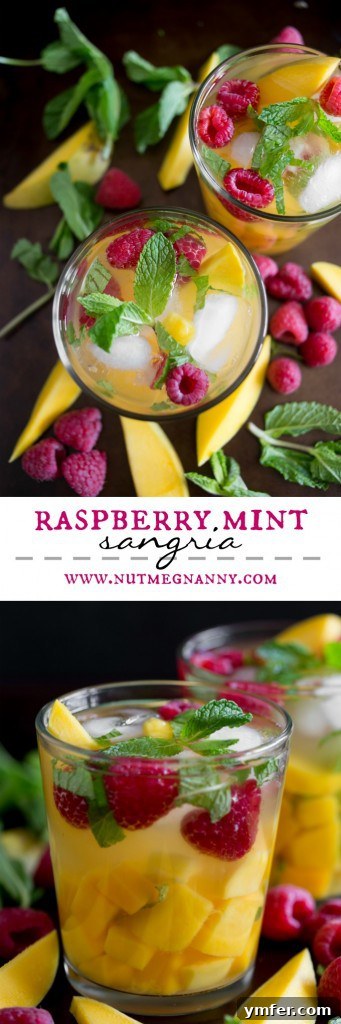 Tropical Raspberry Mango Sangria 4 raspberry mango sangria long pin for pinterest