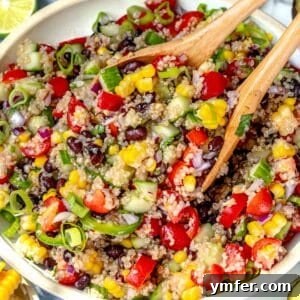 Vibrant Quinoa Bowl 9 Delicious and healthy quinoa salad recipe with black beans.