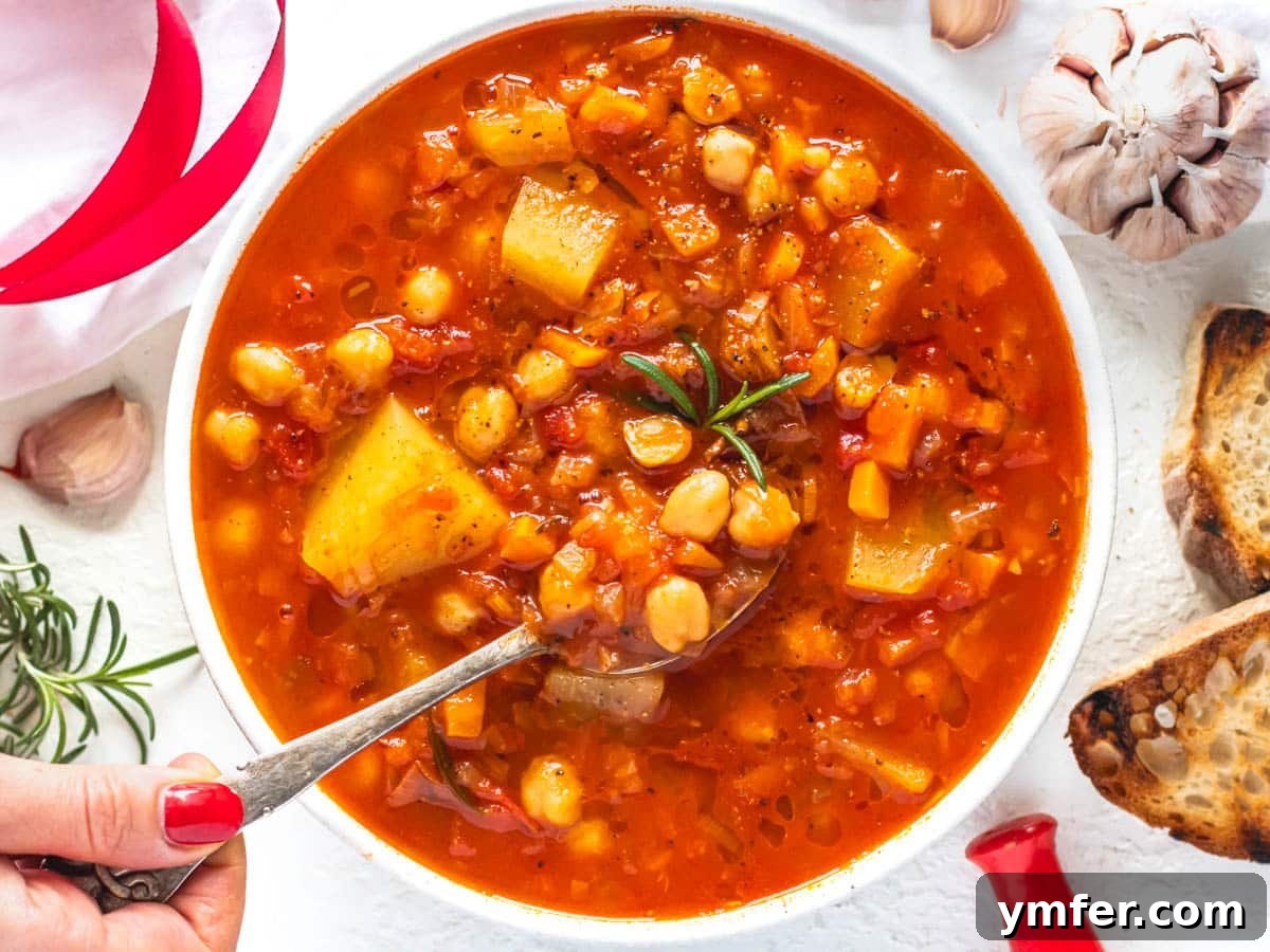 30 Dutch Oven Feasts 32 Chickpea soup with toasted bread and hand