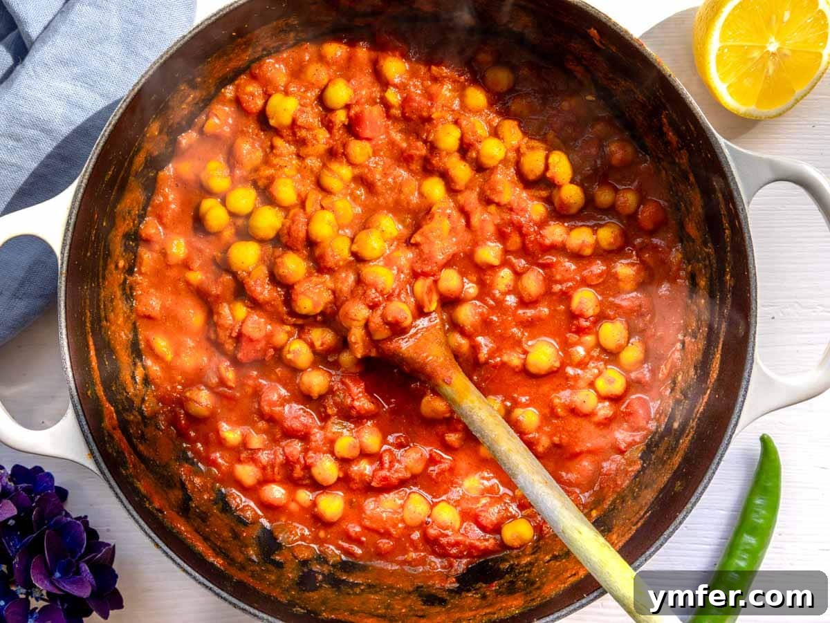 30 Dutch Oven Feasts 33 chana masala in a dutch oven