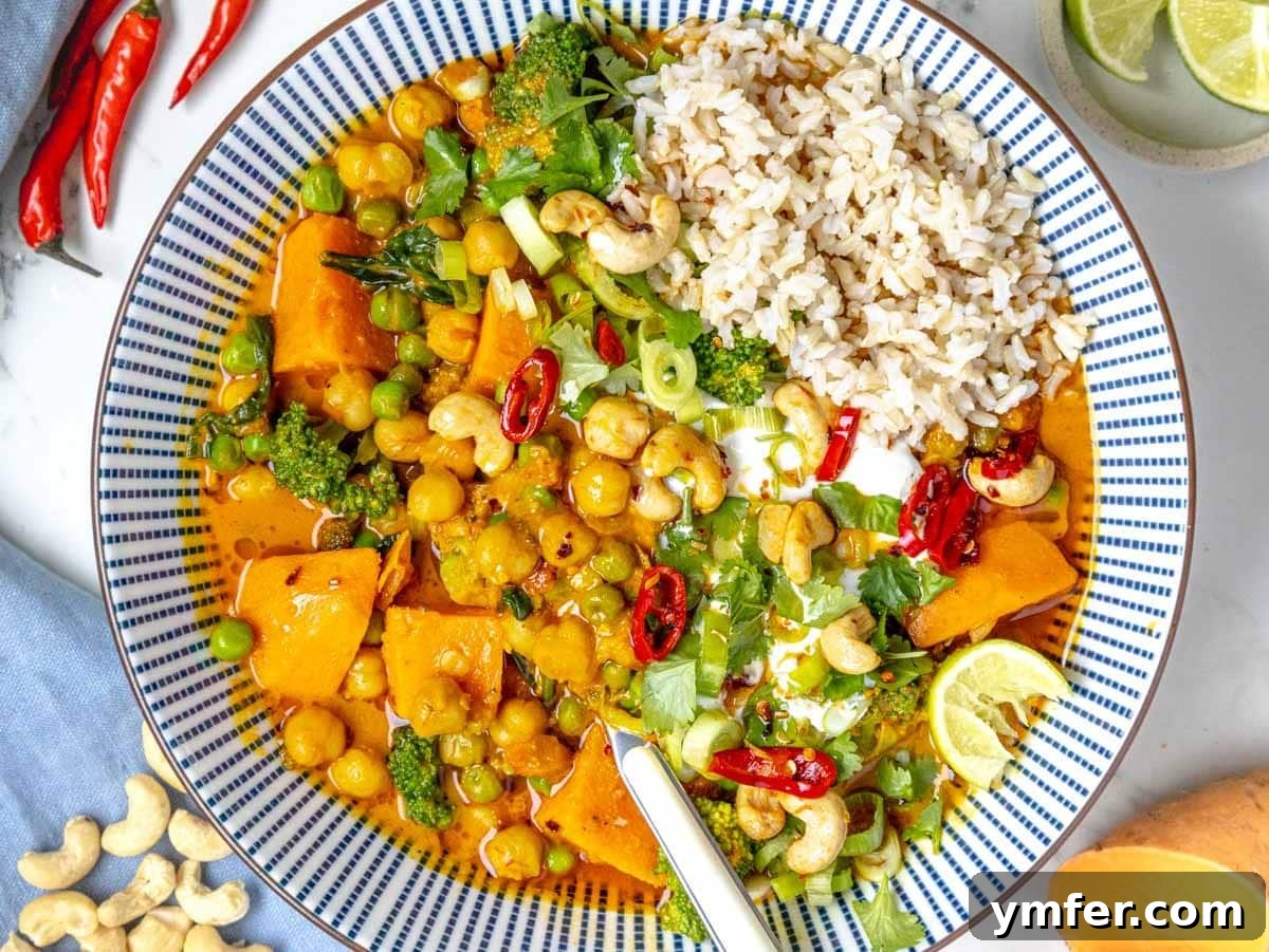 30 Dutch Oven Feasts 10 vegetable curry served with rice, lime and cashews