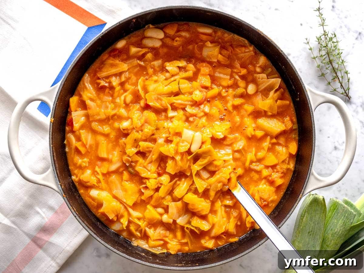 Hearty Cabbage Soup 9 cabbage soup in a large pot