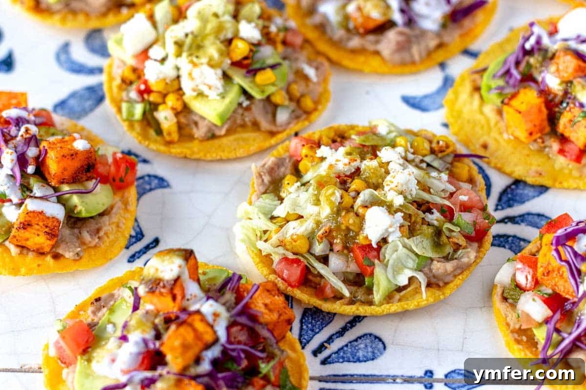 Savory Bean Mash 10 Crispy tostadas generously topped with homemade refried beans and fresh salsa