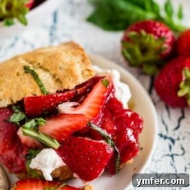 Summer Strawberry Basil Shortcake 5 This strawberry basil shortcake is the perfect summertime dessert. Tender shortcake biscuits topped with homemade strawberry jam, macerated berries with basil and fresh whipped cream. So easy and delicious you'll want to make it all summer long.