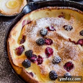 This blackberry lemon Dutch baby is the best way to start the day. Ready in no time and perfect when served with ice cream or whipped cream. Plus you'll love that blackberry lemon combo!