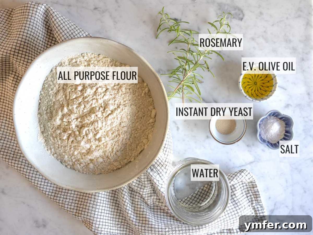 Golden Olive Oil Flatbread 5 Ingredients for schiacciata