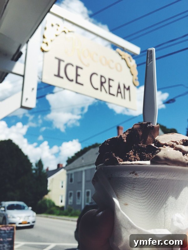Discover Maine's Summer Magic 15 Summer Maine Travel Guide - Kennebunkport Rococo Ice Cream