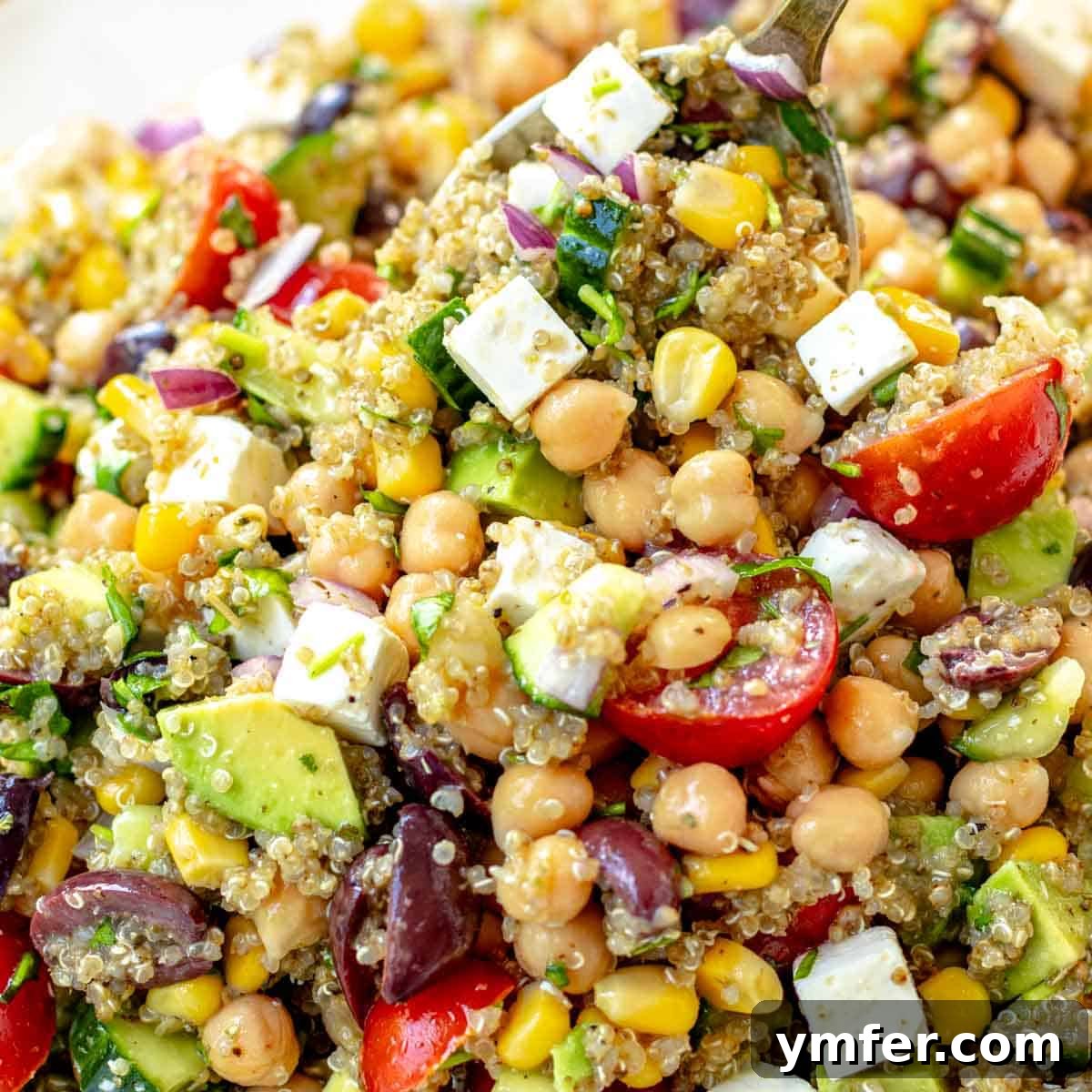 25 High Fiber Power Foods 11 Chickpea quinoa salad with feta and olives