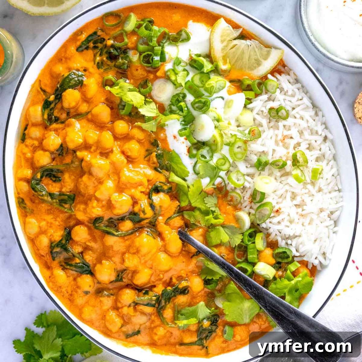 Heart-Smart Meals 13 Chickpea Curry. A vibrant and flavorful vegan curry dish.