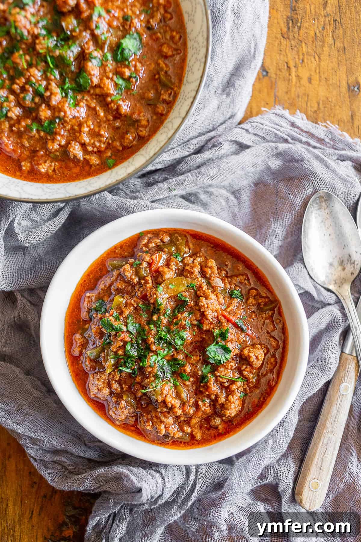 Sichuan Chili Pork Mince 4 A single bowl of Ground Pork Chinese Chili.