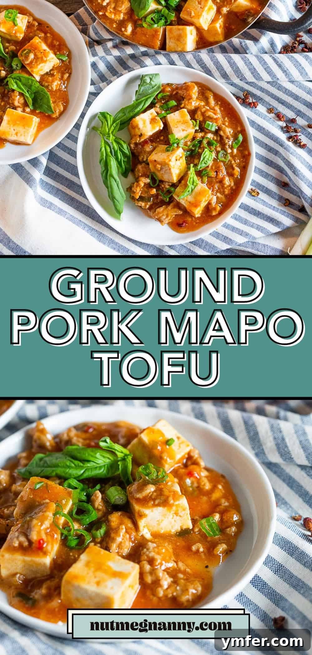 Spicy Minced Pork Mapo Tofu 7 A tall, vertical image of Mapo Tofu, suitable for Pinterest, showcasing the dish.