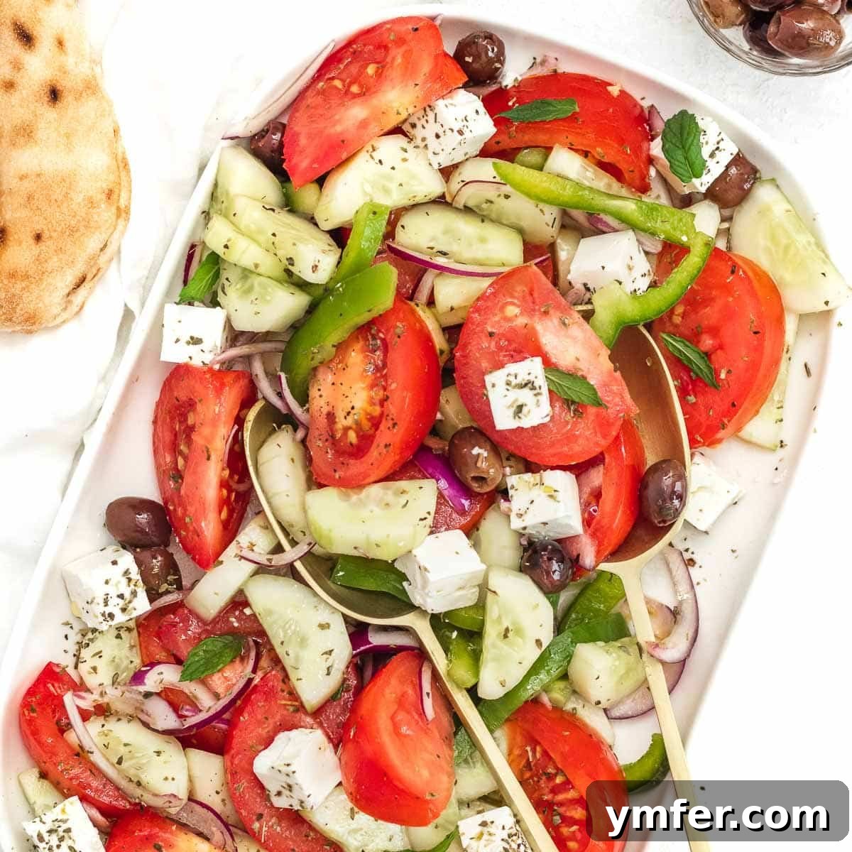21 Fresh & Flavorful Summer Salads 18 Greek cucumber salad with juicy tomatoes, feta, and olives.