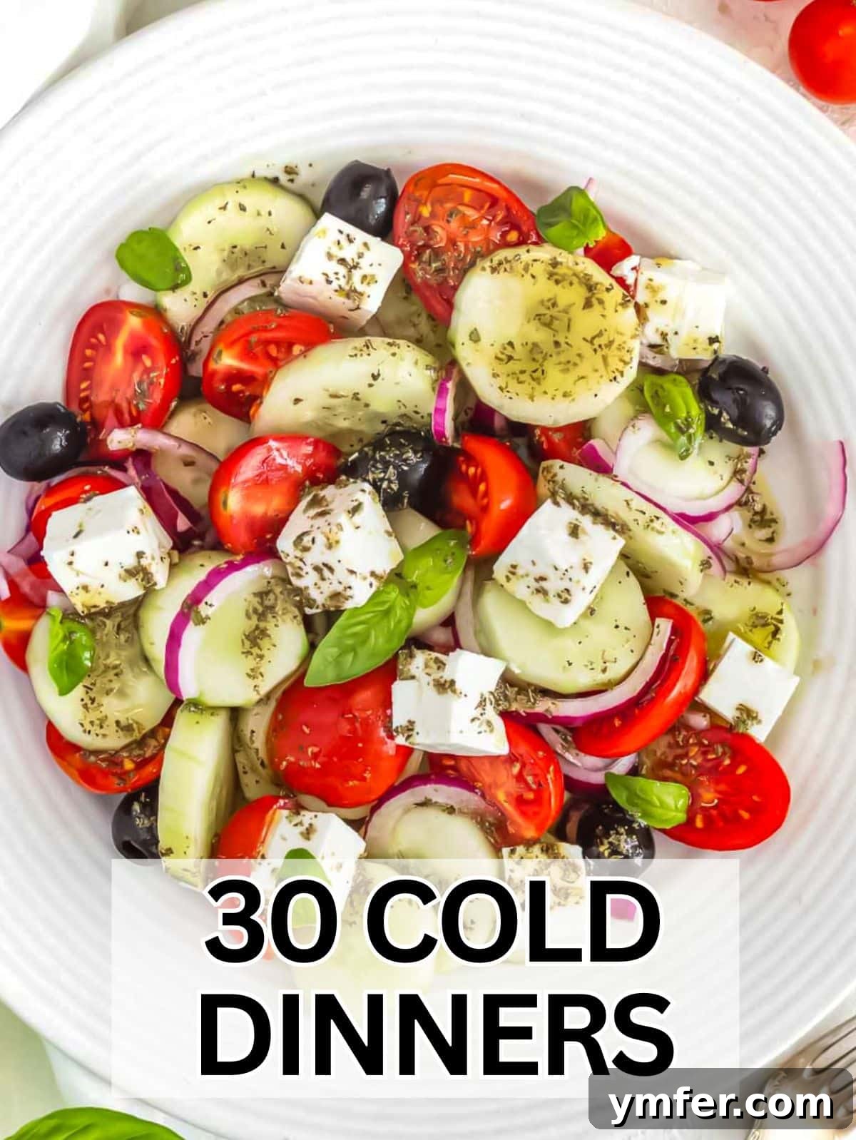 Beat the Heat 30 No-Bake Dinners 2 A vibrant spread of easy no-cook dinners, including fresh salads, wraps, and bowls, perfect for hot summer evenings.