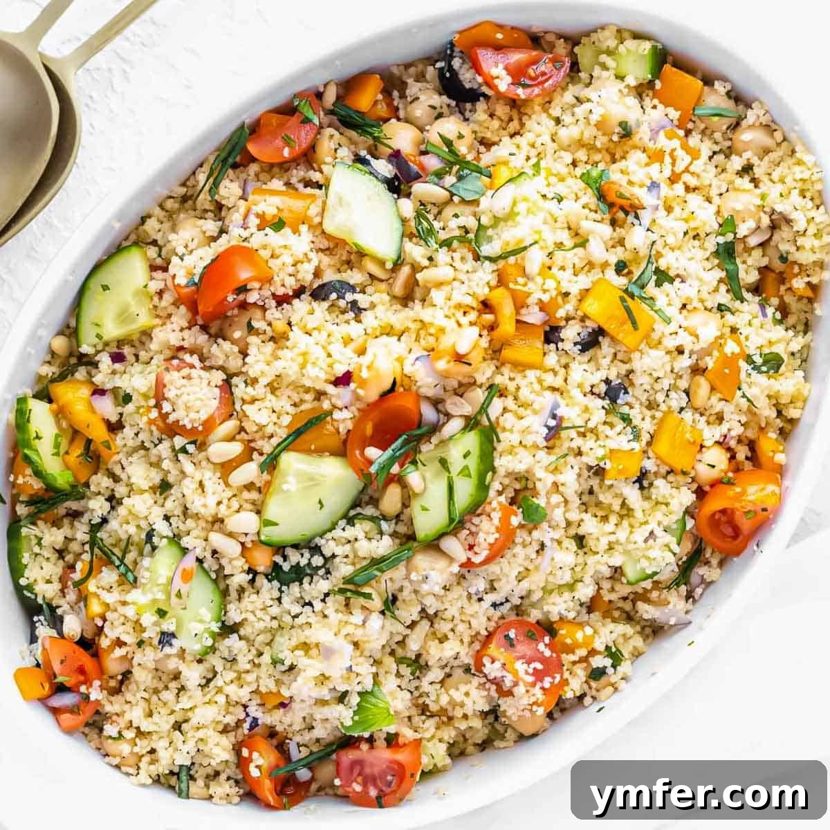 Beat the Heat 30 No-Bake Dinners 15 Refreshing Mediterranean couscous salad with chickpeas, olives, and lemon vinaigrette.