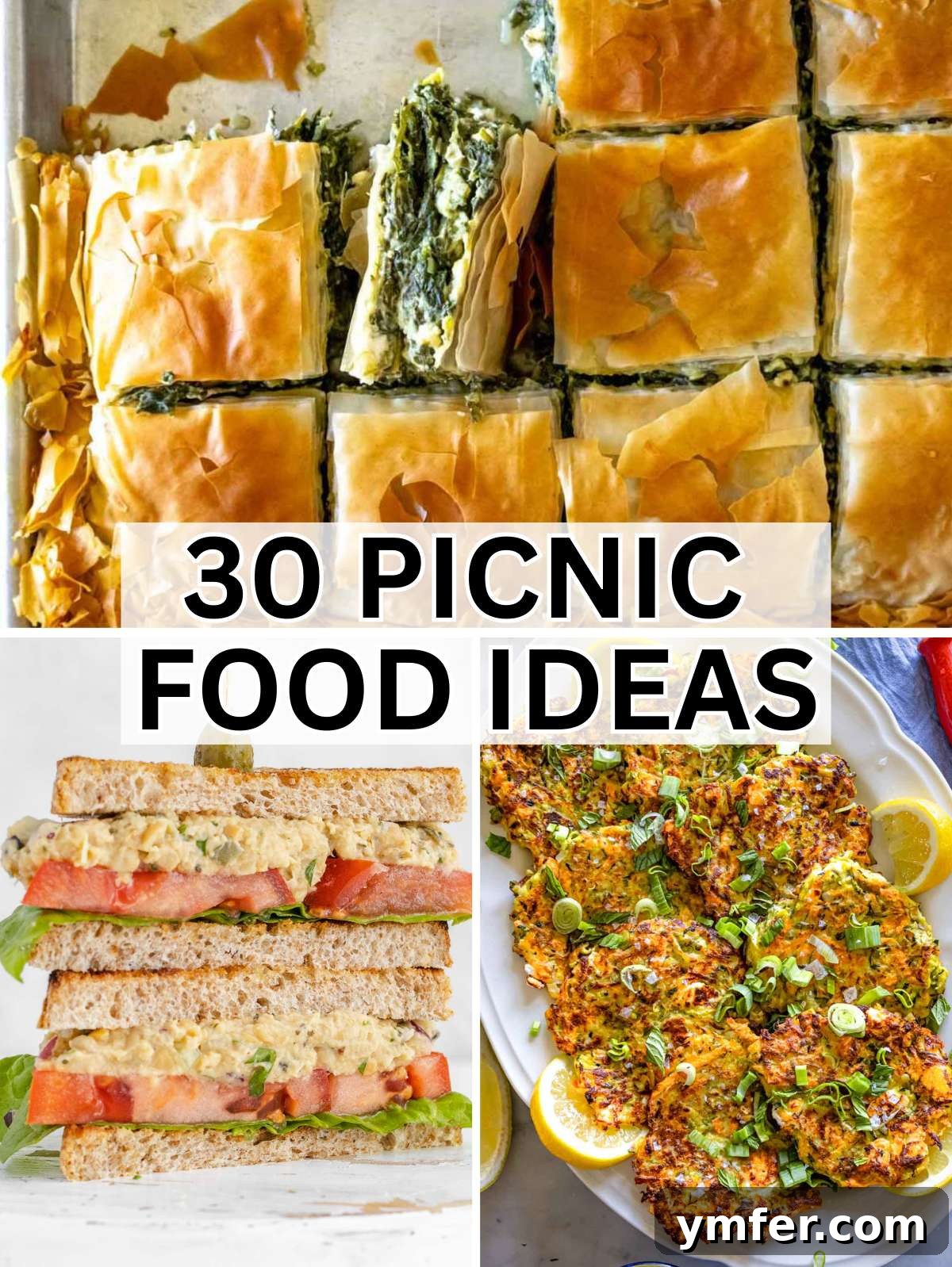 30 Delectable Picnic Recipes 2 A beautifully arranged picnic spread featuring a variety of delicious and colorful dishes, perfect for outdoor dining.