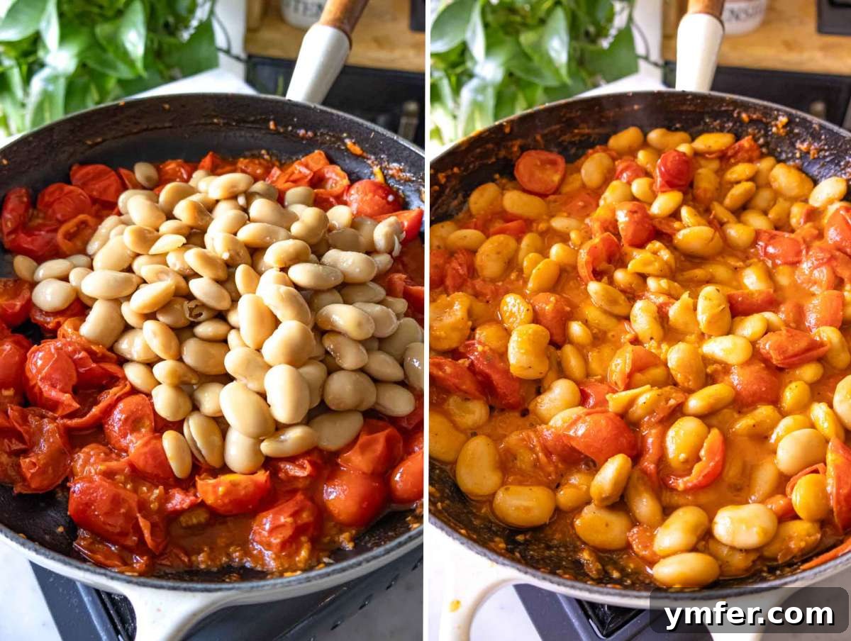 Creamy Butter Beans 7 Butter beans simmering with tomatoes and broth, turning creamy in a one-pot Mediterranean stew.
