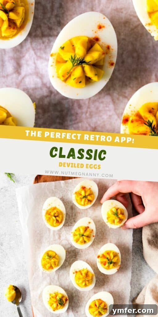 Heirloom Deviled Eggs 8 A beautifully designed Pinterest pin for Classic Deviled Eggs, perfect for sharing.